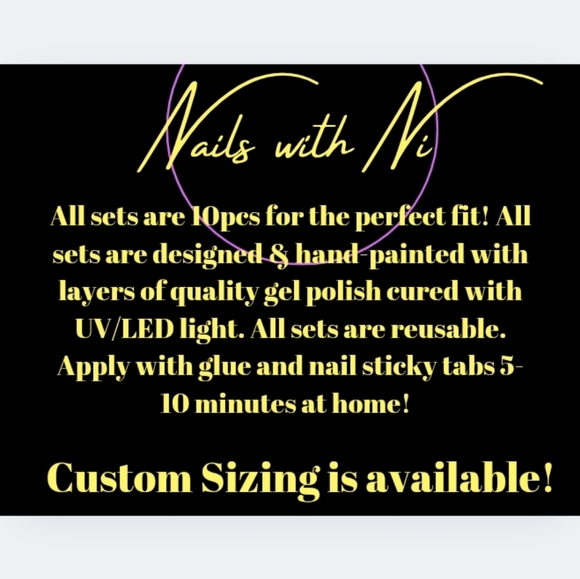 Short Almond Press On Nails Sizing Kit - Picture 3 of 5